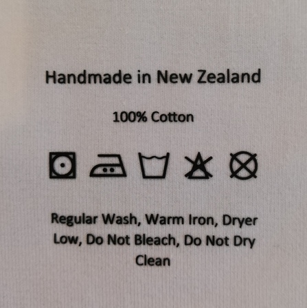 BLACK Cotton vinyl care label - OTY | CUSTOM PRINTED FABRIC, SOLIDS AND ...