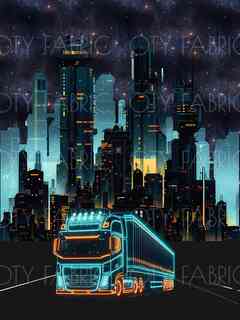 City scape neon trucks - Large adult - OTY EXCLUSIVE